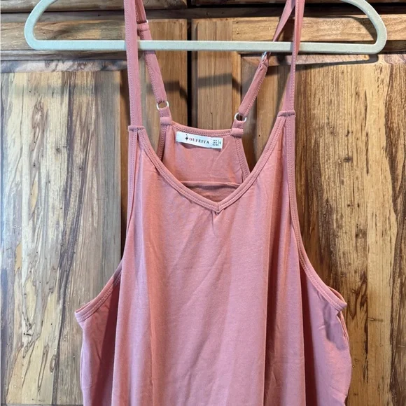 Oufeiya jumpsuit onesie peachy rust  color size small - Picture 3 of 10